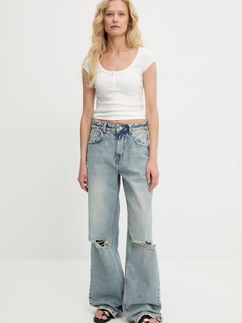 Answear.LAB jeansy damskie kolor niebieski