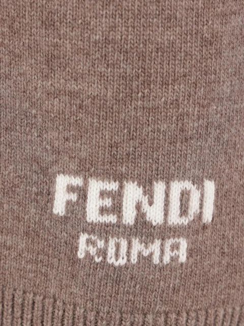 FENDI knitted mini dress - Brown