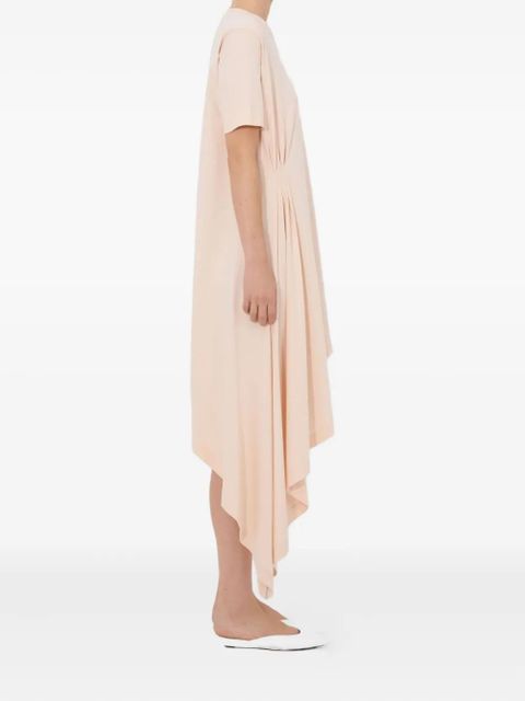 LouLou de Saison Igari asymmetric pleated T-shirt dress - Pink