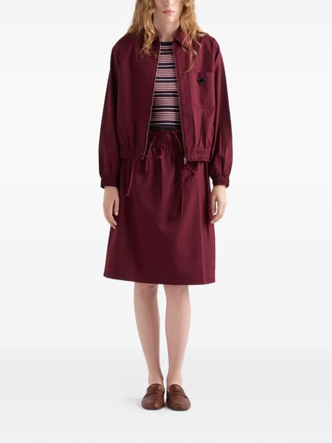 Prada short-sleeved striped cotton sweater - Blue - zdjęcie produktu nr 2