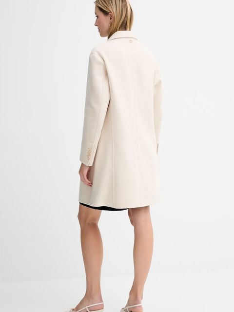 Twinset koszula z dodatkiem bawełny kolor beżowy 252TP2074