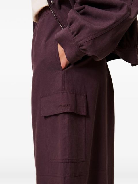 TWINSET long cargo skirt - Purple