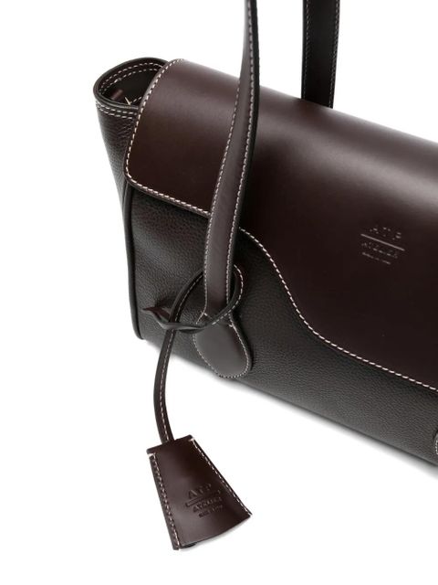 ATP Atelier Eira topstitch tote bag - Brown