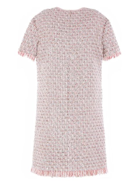 Valentino Garavani embellished-button tweed mini dress - Pink