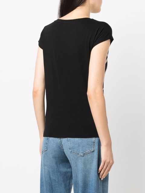 Lauren Ralph Lauren oversized logo print top - Black