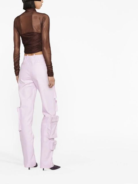 Off-White high-waisted cargo trousers - Purple