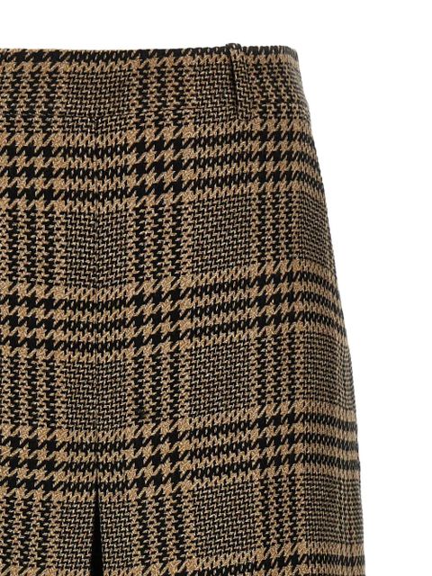 Saint Laurent Prince of Wales check trousers - Brown