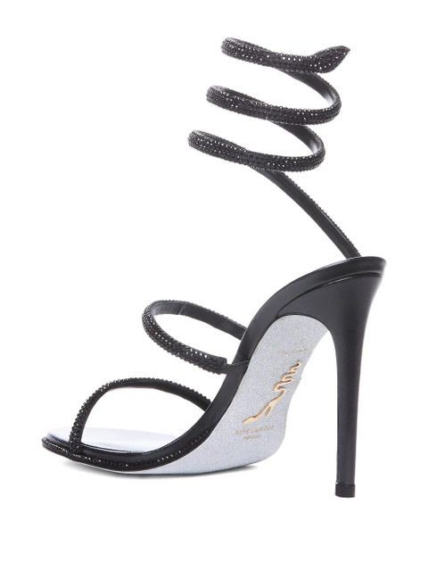 René Caovilla 105mm leather sandals - Black - zdjęcie produktu nr 2