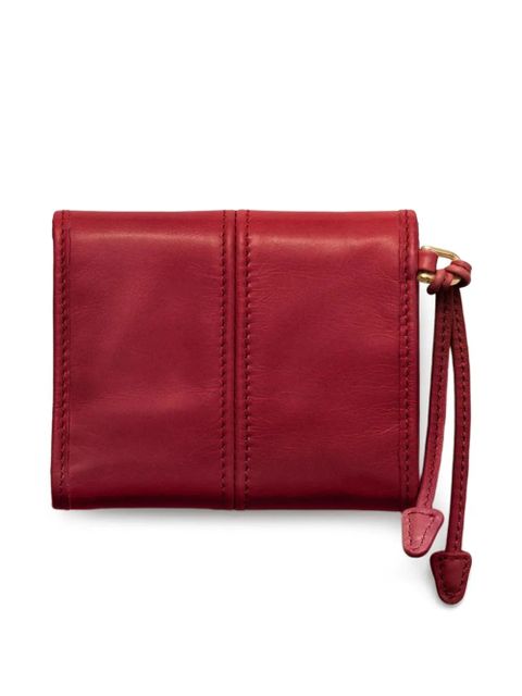 Prada logo-plaque leather wallet - Red - zdjęcie produktu nr 2