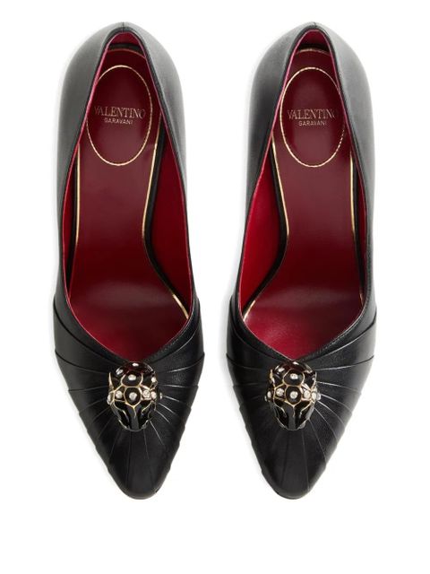 Valentino Garavani 105mm Panthea pleated pumps - Black