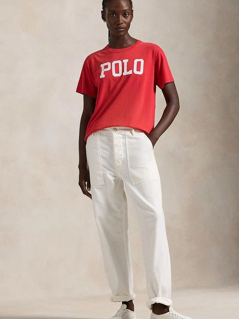 Polo Ralph Lauren t-shirt bawełniany damski kolor czerwony 211959617