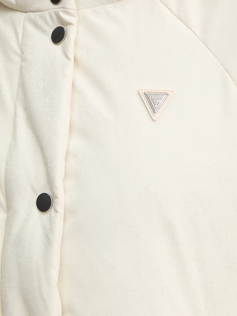 Guess kurtka 4G kolor beżowy zimowa oversize V5BL07 WGLW2