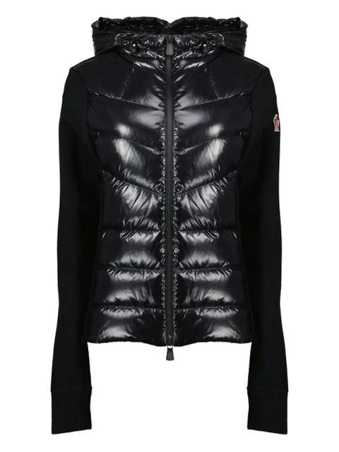 Moncler Grenoble zipped hooded cardigan - Black - zdjęcie produktu nr 1