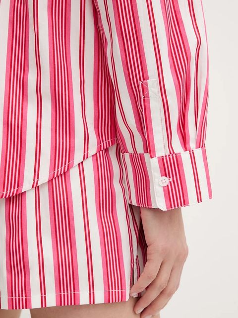 Juicy Couture koszula piżamowa bawełniana damska kolor różowy bawełniana JCYPT126853