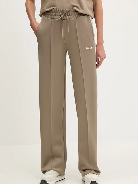 Guess spodnie dresowe YARROW damskie kolor zielony z nadrukiem V5GB12 KCRU2 - zdjęcie produktu nr 1