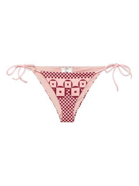 FENDI geometric-print tie-side bikini bottoms - Pink - zdjęcie produktu nr 1
