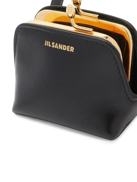 Jil Sander Goji leather clutch bag - Black