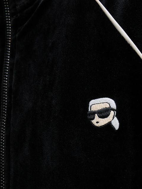 Karl Lagerfeld bluza IKON damska kolor czarny gładka B1W20029
