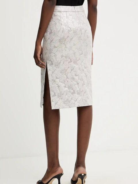Luisa Spagnoli spódnica kolor srebrny midi ołówkowa 542517 - zdjęcie produktu nr 2