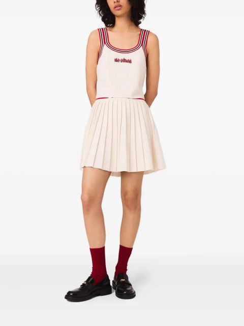 Maje flame-embroidered pleated skirt - White - zdjęcie produktu nr 2