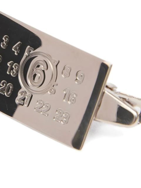 MM6 Maison Margiela Numbers-engraved hairclip - Silver