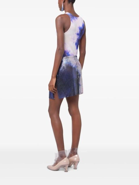 Rabanne mesh mini skirt - Blue