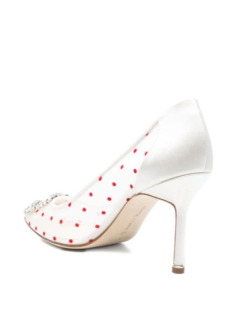 Manolo Blahnik 95mm Hansigi pumps - White