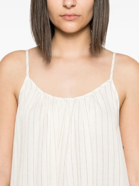 Eleh pinstriped asymmetric dress - Neutrals