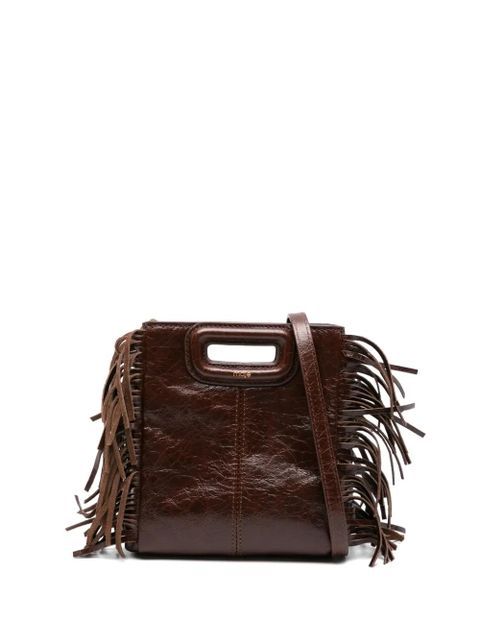 Maje patent-leather fringe mini bag - Brown - zdjęcie produktu nr 1