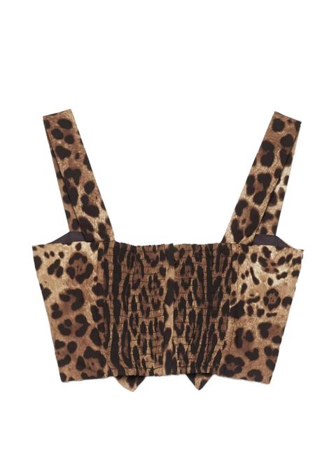 Dolce & Gabbana animal print sweetheart bow tank top - Neutrals - zdjęcie produktu nr 2