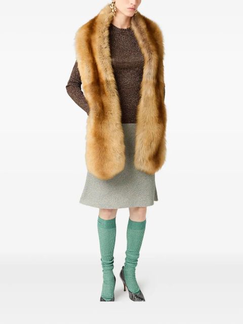 Miu Miu lamé skirt - Grey