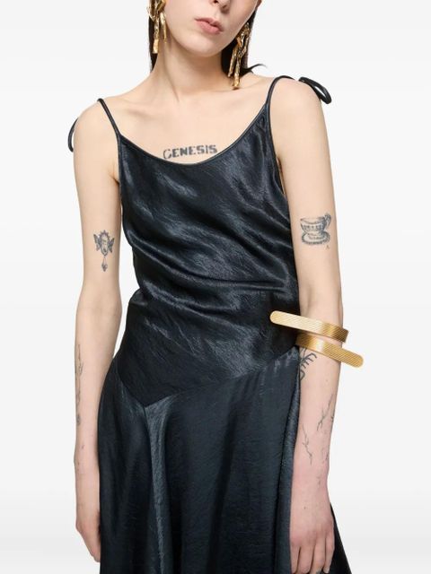 Acne Studios lace-trim asymmetric dress - Blue