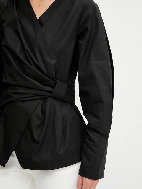 Answear.LAB koszula bawełniana damska kolor czarny regular