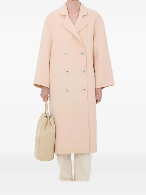 LouLou de Saison Borneo Lds double-breasted coat - Pink - zdjęcie produktu nr 2