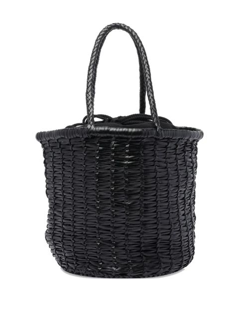 DRAGON DIFFUSION braided-leather bucket bag - Black