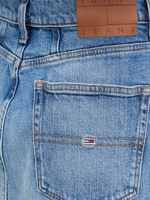 Tommy Jeans spódnica jeansowa kolor niebieski mini ołówkowa DW0DW20136