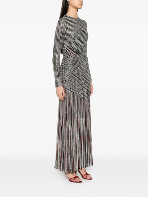 Missoni sequin-embellished striped maxi dress - Black