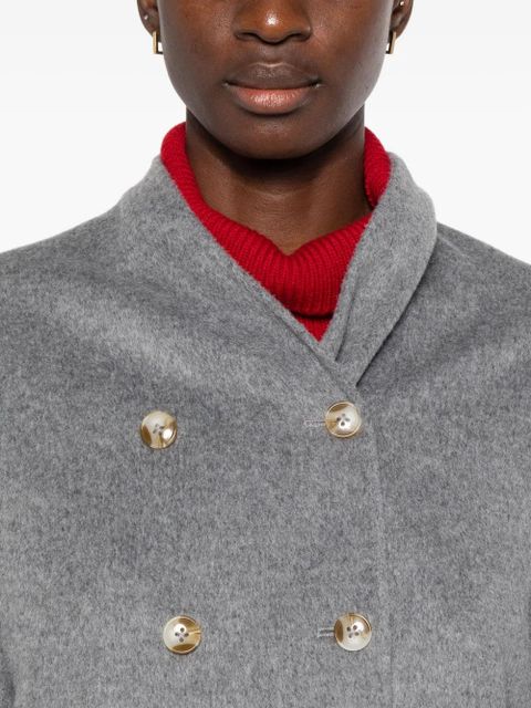 LouLou de Saison double-breasted wool-cashmere coat - Grey