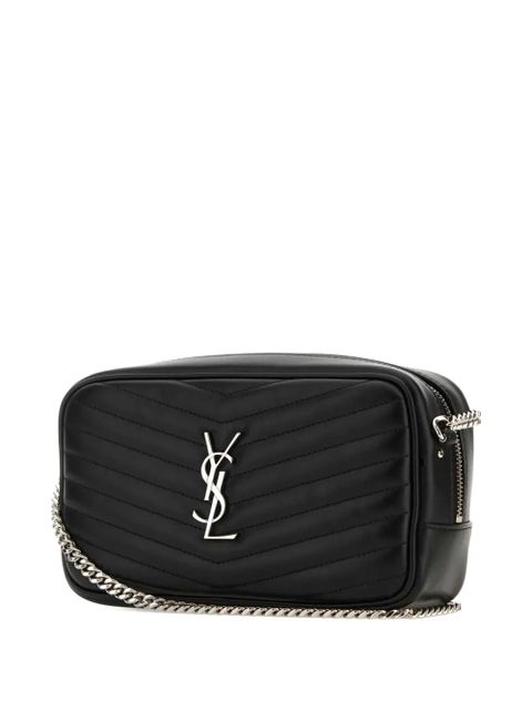 Saint Laurent mini Lou quilted-detail chain-strap cross body bag - Black