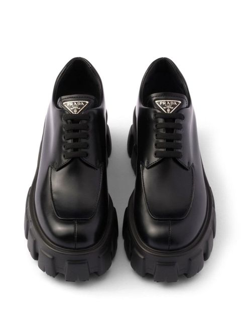 Prada Monolith lace-up shoes - Black