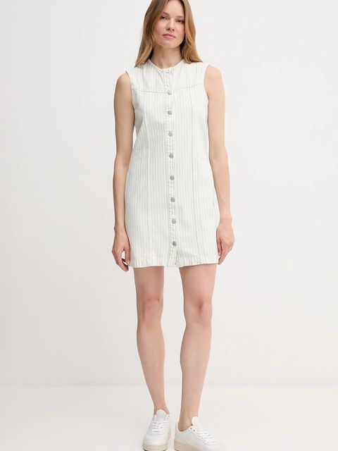 Pepe Jeans sukienka jeansowa kolor zielony mini dopasowana PL953766 - zdjęcie produktu nr 2