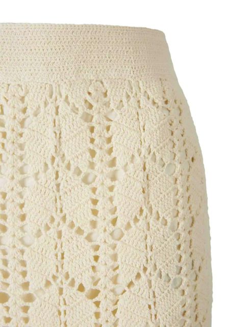 ZIMMERMANN crochet skirt - Neutrals