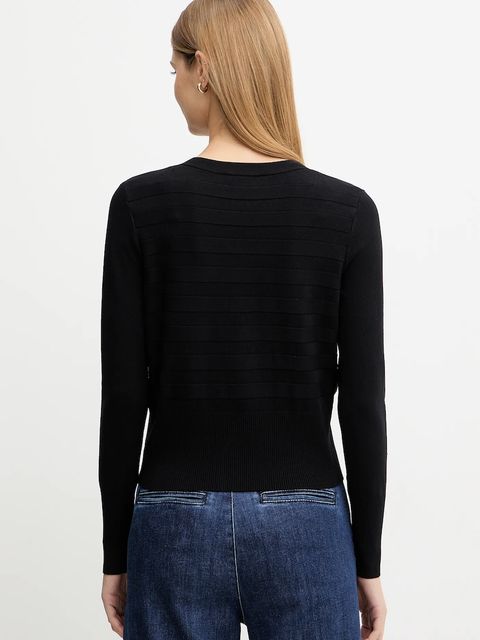 Morgan kardigan damski kolor czarny lekki MENTHI