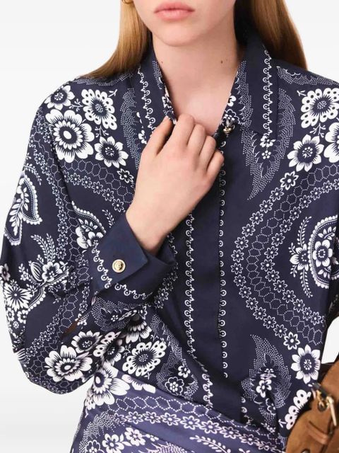 Maje printed shirt - Blue