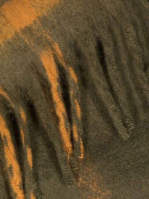 Barbour tartan-check knit scarf - Green