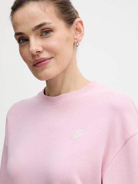 Tommy Hilfiger bluza damska kolor różowy z aplikacją WW0WW49418