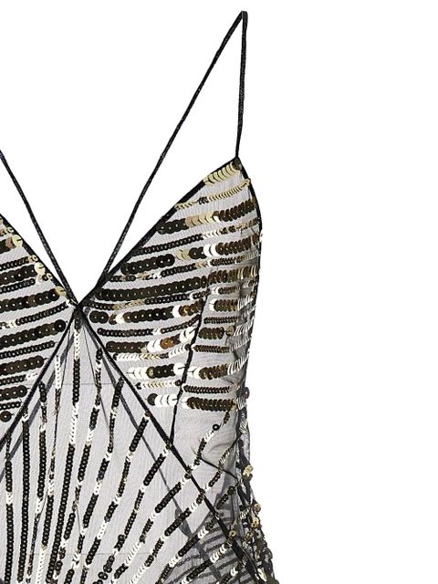 PUCCI sequin-embroidered asymmetric dress - Black