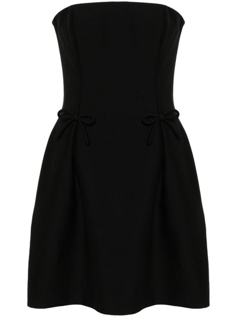 Valentino Garavani bow-detailing strapless minidress - Black