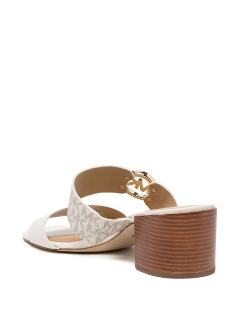 Michael Kors Summer logo-plaque mules - Brown