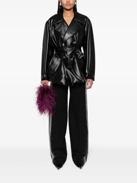 The Attico Jagger high-waist wide-leg trousers - Black - zdjęcie produktu nr 2